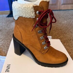 Nine West Brown Heeled Boots